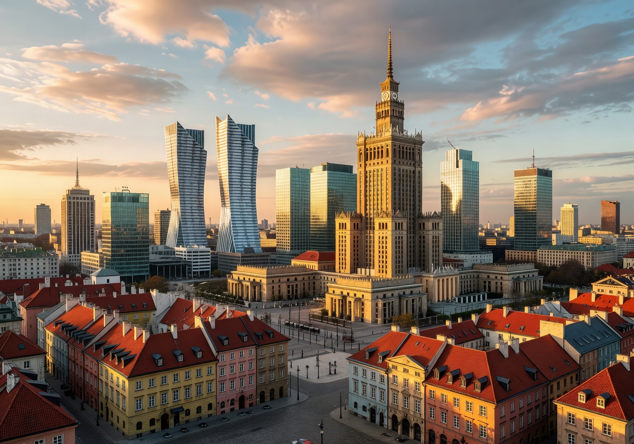 Warsaw City Skyline
