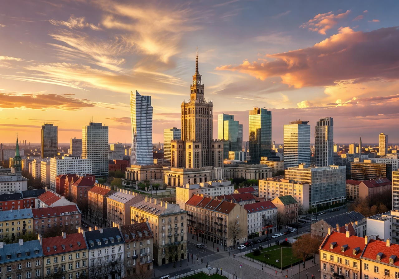 View of Palace of Culture and Science from InterContinental Warsaw room